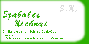 szabolcs michnai business card